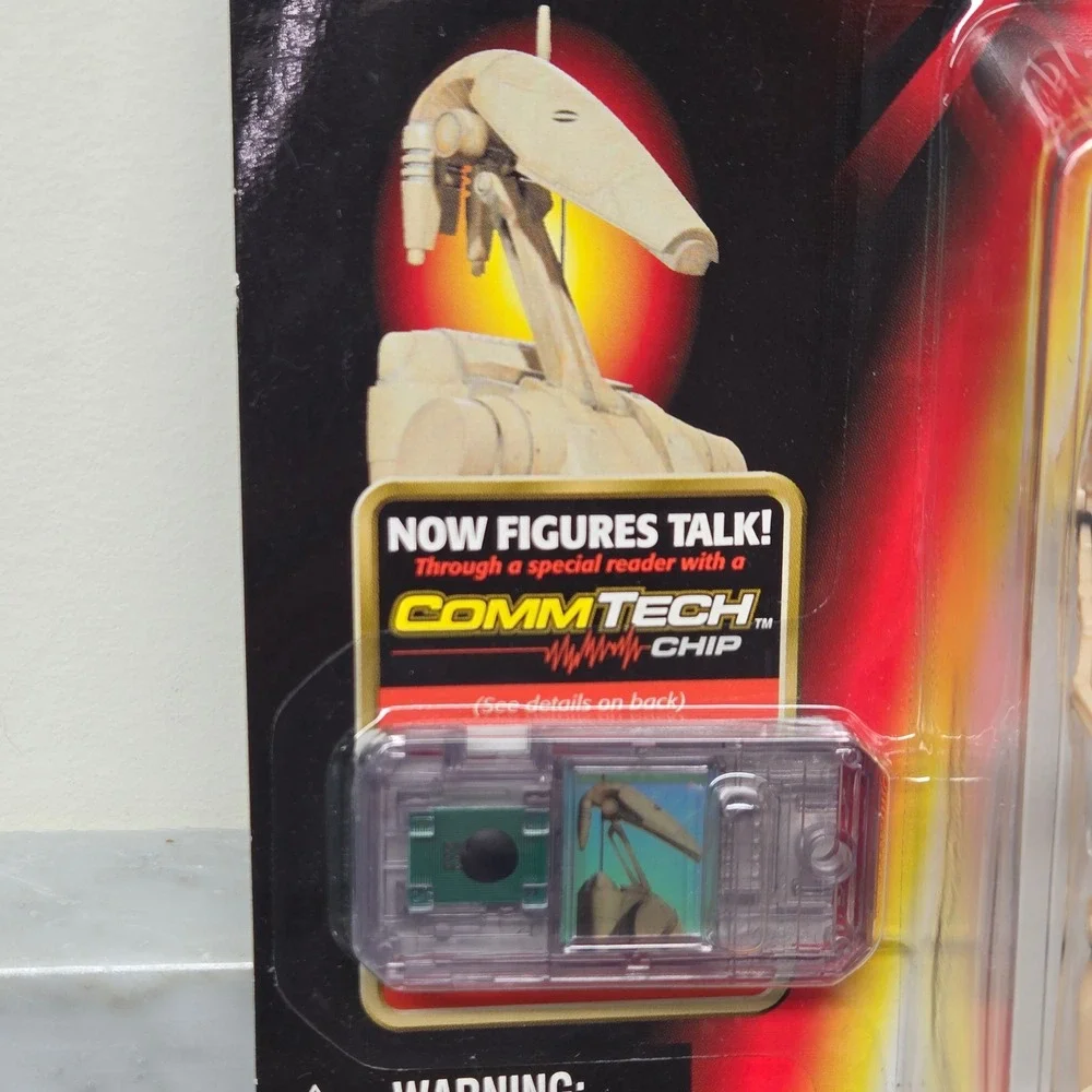 1998 Star Wars Episode I Battle Droid Action Figure CommTech Chip, Hasbro, 84092